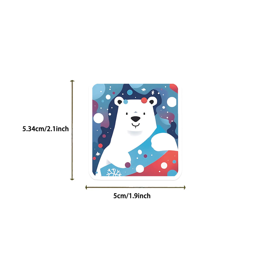 50/100PCS Christmas Fun Gift Decoration Party Stickers Guitar Notebook Luggage DIY Waterproof Stationery Stickers