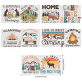 5 sheets Camping UV DTF Cup Stickers, Glass Cup Sports DTF Transfer Stickers, Waterproof Wipeable Transfer Paper