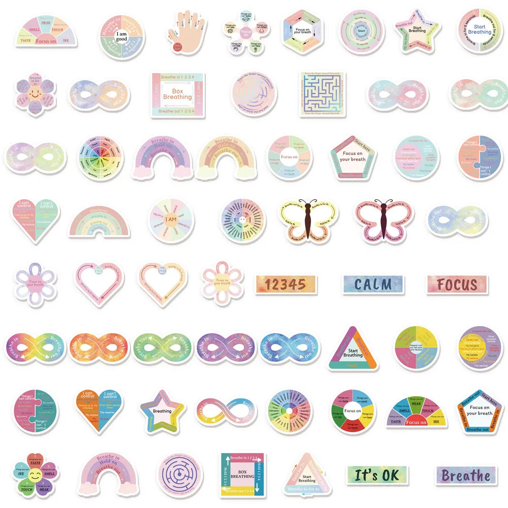 60PCS Creative Cute Hand drawn Animal Decoration Stickers Phone Cases Laptop Cups Speaker Toy Stickers