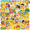 50 Pcs Yellow Duck Stickers Cute Duck Stickers Gifts for Water Bottles, Duck Vinyls Stickers Decal Waterproof Bottles Sticker