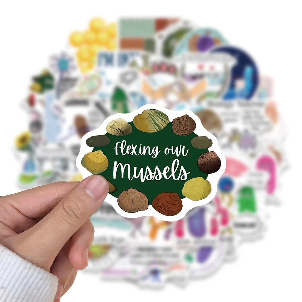 50PCS Biology Sticker Waterproof Cartoon Laptop Luggage Art Picture Living Room Motorcycle Phone Scrapbook Dormitory Stickers