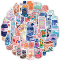 10/30/50PCS Japan Dink Sticker Aesthetic Sketchbook for Kids Children's PVC Decoration Scrapbooking School Stationery Supplies