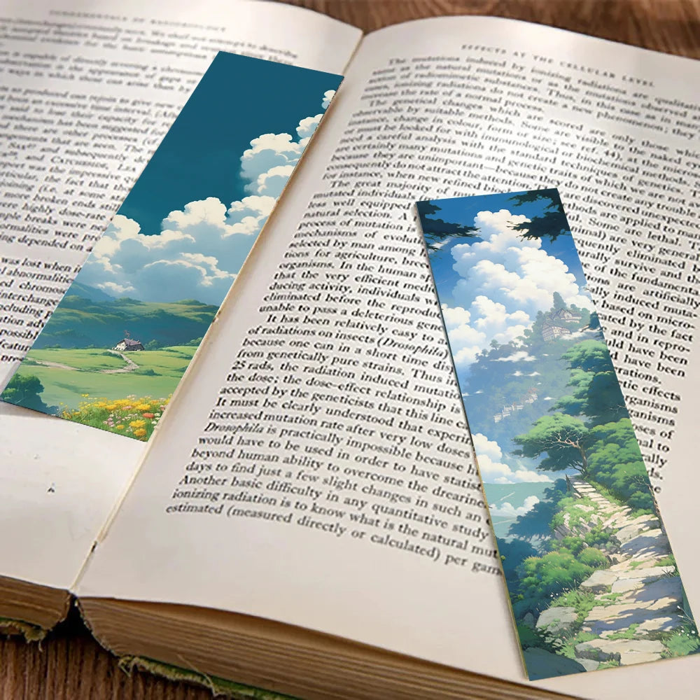 30/60PCS Hayao Miyazaki Manga Style Bookmarks Creative Student Gifts DIY Art Decoration Reading Book Comic Style Cards Bookmark
