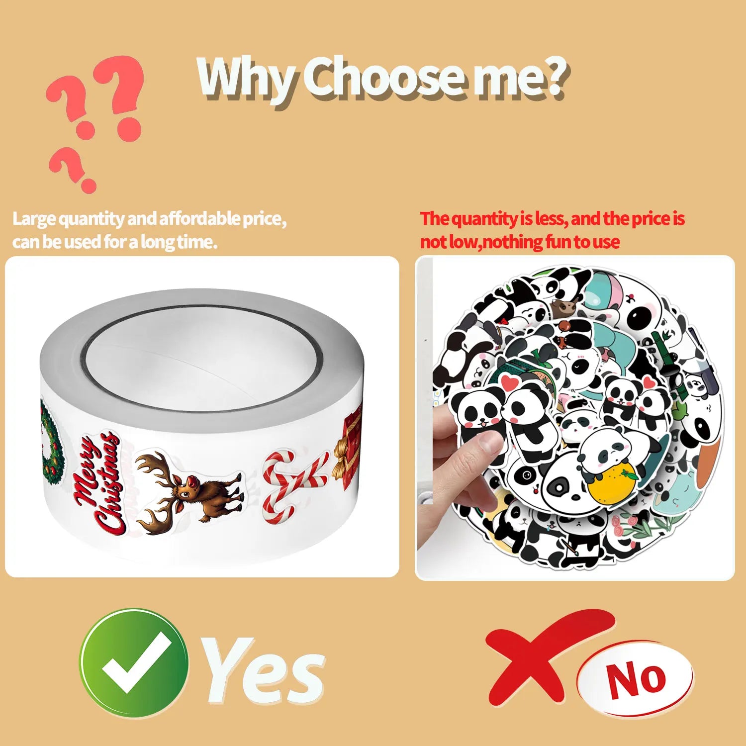 1Roll(500Pcs)10 Irregular Merry Christmas Theme Stickers 2.5cm/1'' DlY Craft Decoration Festival Sealing Scrapbook Labels