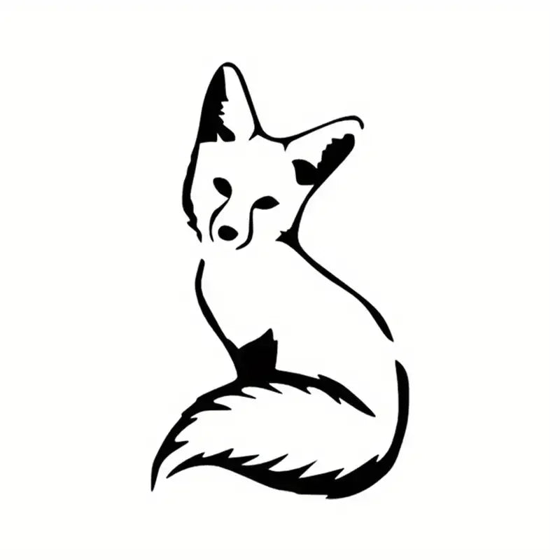 Cute Fox Car Vinyl Sticker Animal Funny Creative Decoration Car Stickers