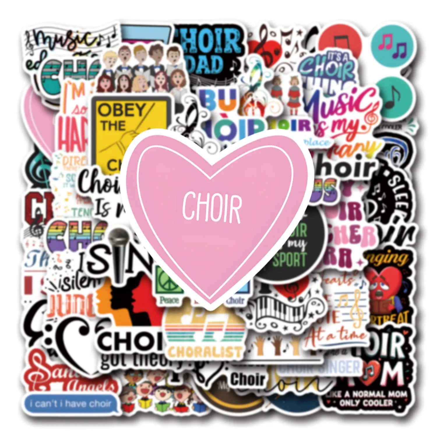 55/110PCS Cartoon Choru Personality Creative Graffiti Sticker Car Luggage Water Cup Stickers