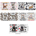 5 Sheets Animal UV DTF Cup Stickers, DTF Friction Transfer Stickers, Waterproof Transfer Stickers for 16oz Glass Cups, DIY