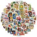 50PCS Creative Humorous Retro Cartoon Decorative Graffiti Stickers DIY Handmade Luggage Skateboard Water Cup Computer Stickers