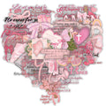 50PCS Pink Bow Bible Stickers Aesthetic Stationary Harajuku Bicycle Laptop Luggage Phone DIY Art Picture Suitcase Sticker