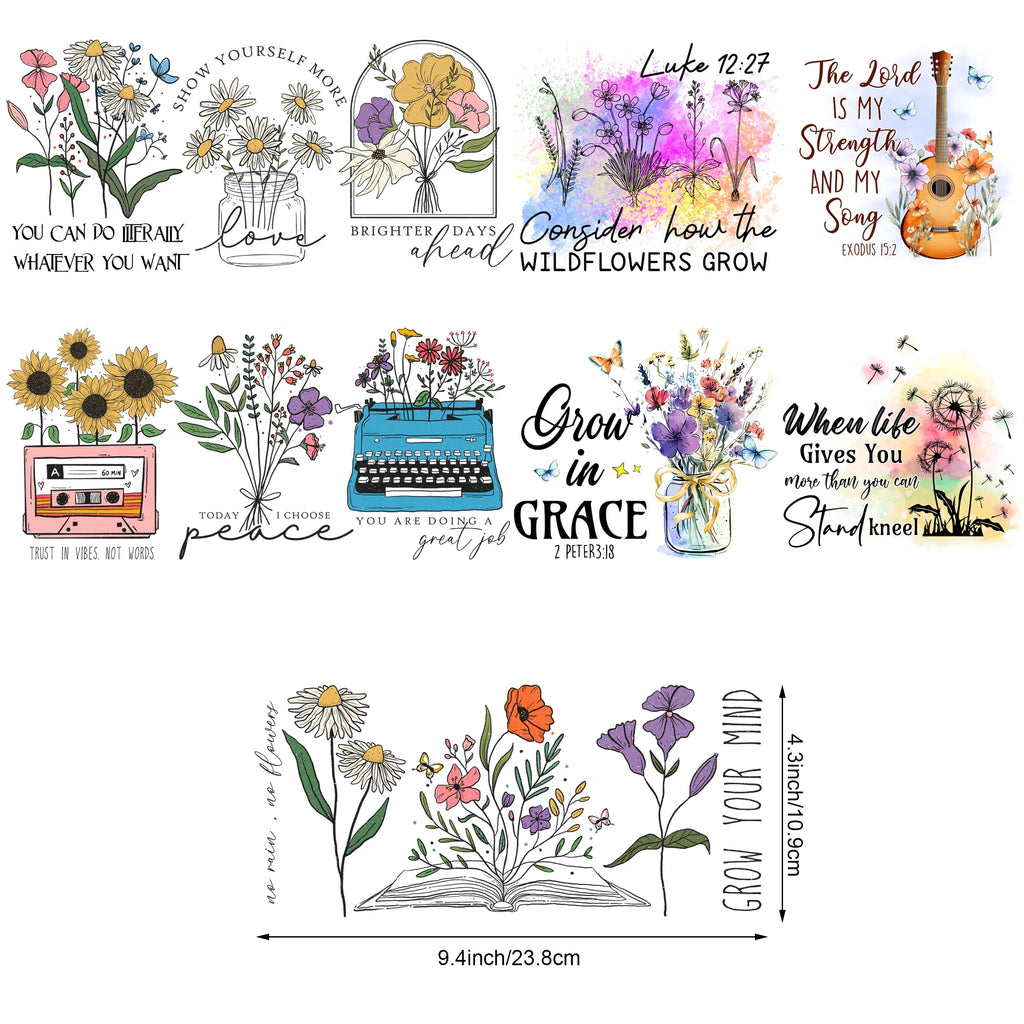 5 sheets of flower,UV grade waterproof scratch-resistant self-adhesive paper,3D crystal tagfor DIY mugs,water bottles,glass cups