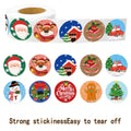 500PCS Cartoon Christmas Decoration Small Pattern Roll DIY Luggage Water Cup Handmade Scrapbook Christmas Gift Stickers