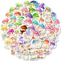56/112Pcs Colorful Mushroom Creative Cartoon Stickers DIY for Stationery Box Pen Holder Lunch Box Phone Laptop Guitar Waterproof