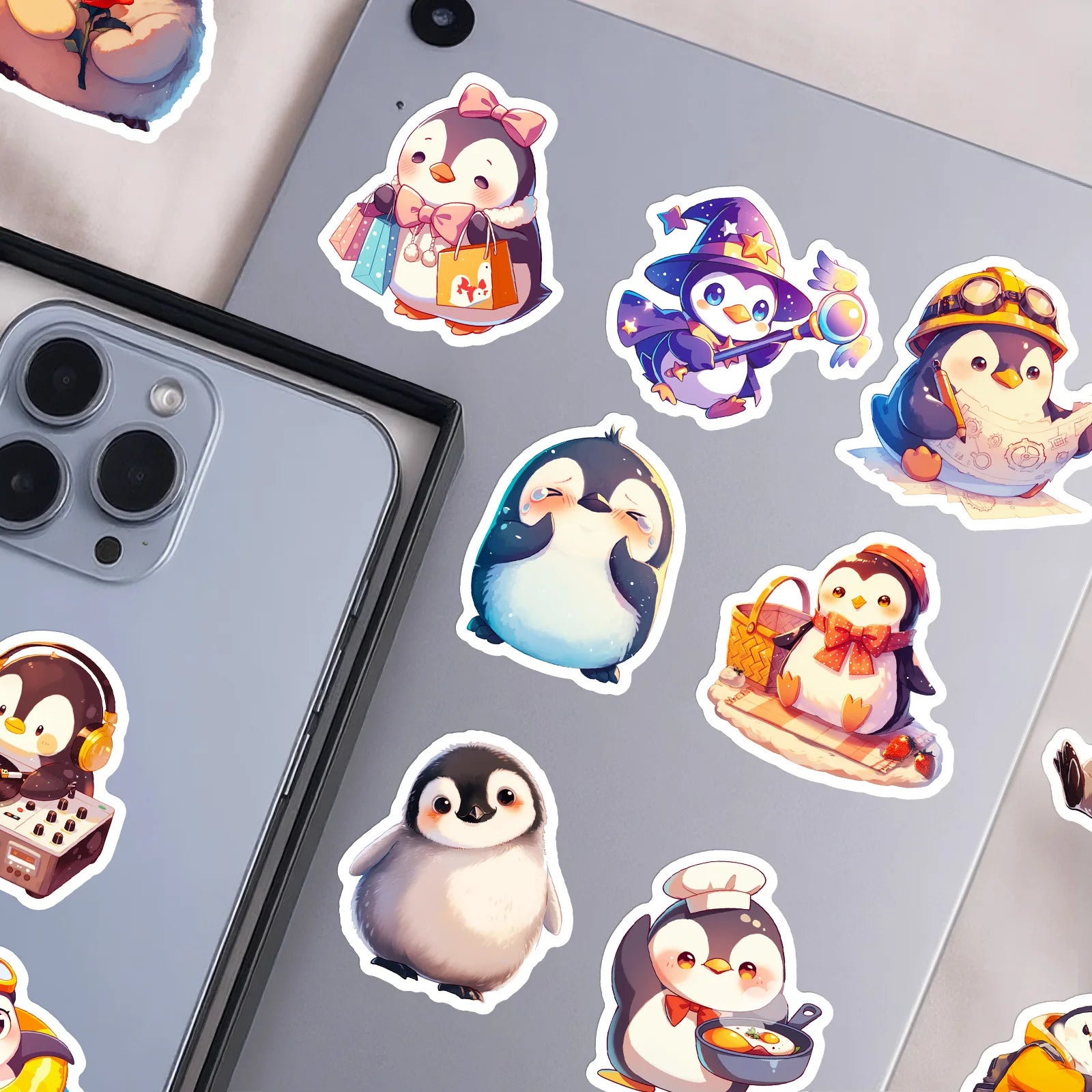 56/112 Pcs Cute Penguin Outdoor Travel Cartoon Stickers for Reward Stationery Box Thermos Phone Case Suitcase Helmet Piano
