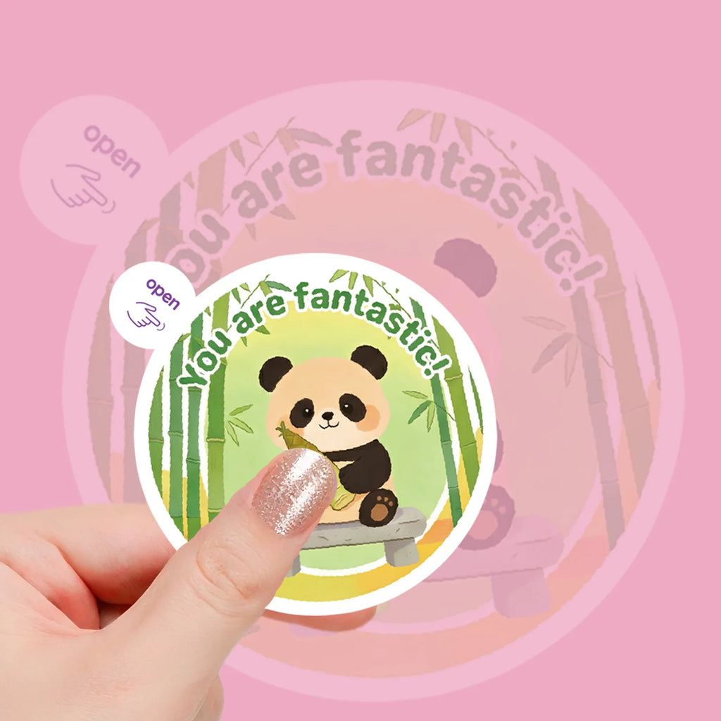 50PCS Cartoon Animal Easy-Tear Stickers Students Office Supplies Decor Decals Phones Fridges Kids Rewards Stickers