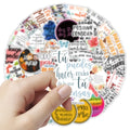50PCS Spanish Motivational Phrase Stickers for Decor Water Bottles Desktop Computers Cars Stationery Notebooks Stickers
