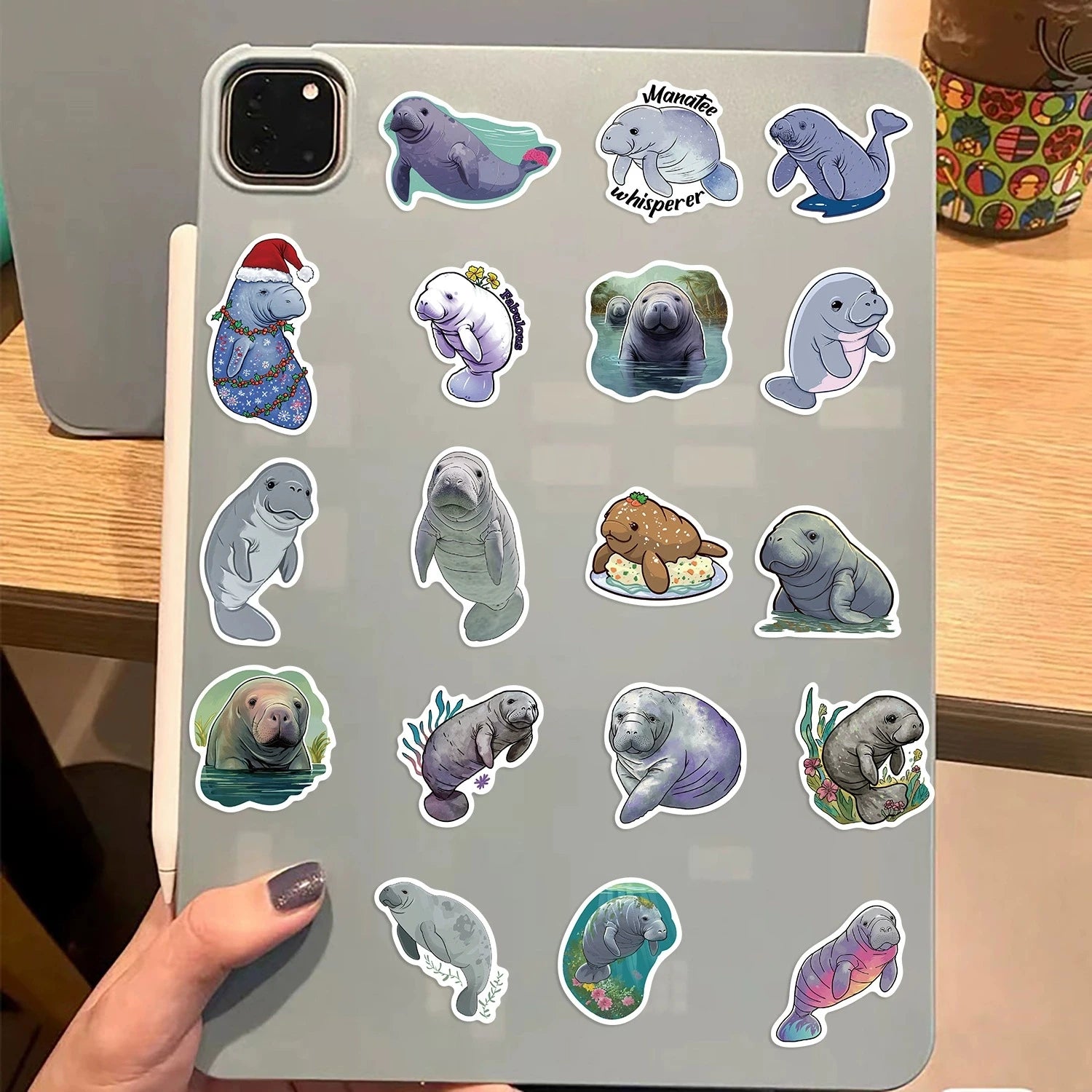 50/100PCS Cartoon Manatee Graffiti Stickers Guitar Notebook Luggage DIY Waterproof Reward Stationery Decoration Stickers