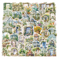 50PCS Flower Field Cottage Cartoon Stickers DIY Scrapbooking Guitar Snowboard Motorcycle Luggage PET Sticker