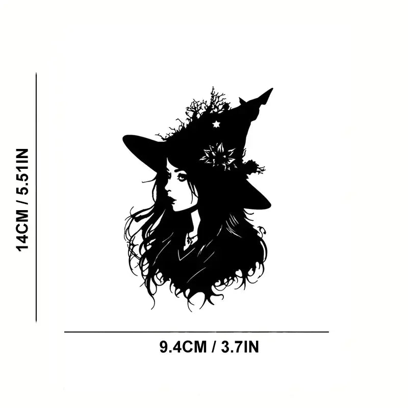Floral Witch Car Stickers For Laptop Water Bottle Motorcycle Vehicle Paint Window Wall Cup Toolbox Guitar Scooter Decals Auto Ac