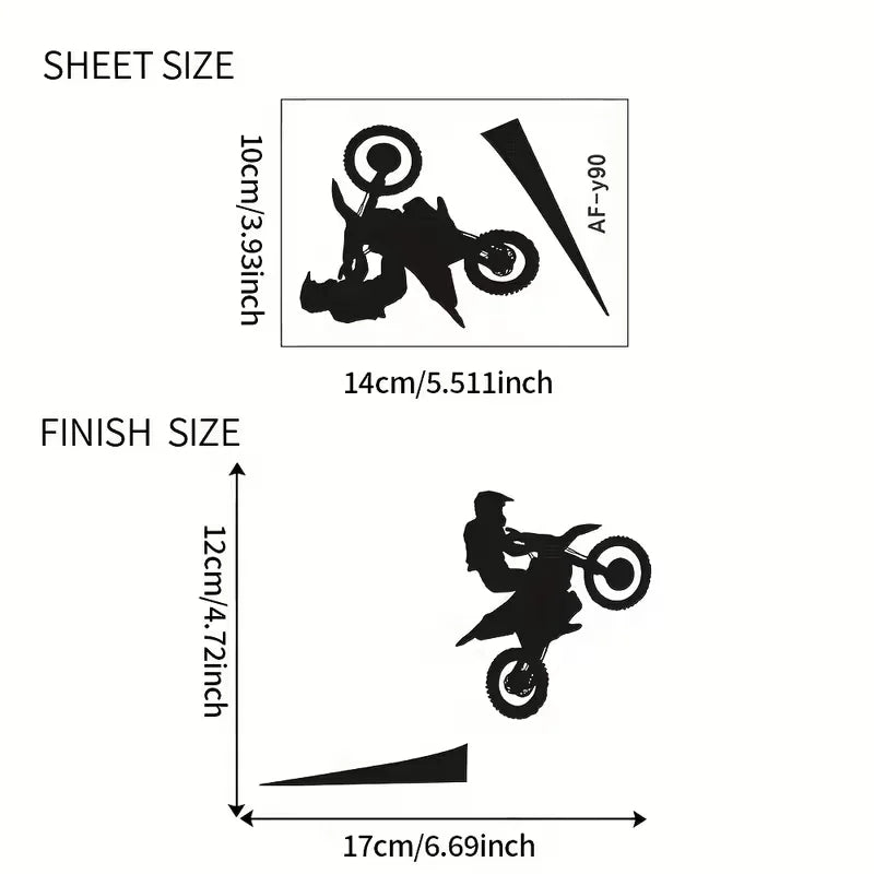 1pc Creative Black Motorcycle Switch Wall Sticker -PVC Detachable Wall Sticker, Bathroom, Bedroom, Living Room Light Switch Deco