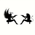 Car Stickers Devil Angel Car Stickers And Pistol Vinyl Stickers For Car