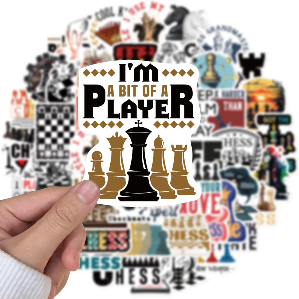 50PCS Chess Game Sticker Classic Motorcycle Graffiti Laptop Phone Car Motorcycle Luggage Skateboard Diary Decal Aesthetic Sticke