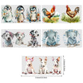 5 Sheets Animal UV DTF Cup Stickers, Glass DTF Transfer Stickers, Waterproof Funny Chick Rub Transfer Paper for 16 oz Glass,Mugs