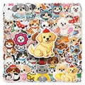 56Pcs Embroidered Style Cartoon Cat & Dog Doodle Stickers, Kawaii Pet Decals for Stationery Notebook Cup Phone Fridge Decor