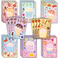 8PCS Cartoon Cake Print Collage Nostalgia Transparent Cartoon Living Scrapbook Skateboards Phone PET Luggage Bottle Decals