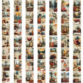50/100PCS Retro Vintage Travel Diary Page Stickers Creative DIY Laptop Luggage Stationery Notebook Stickers