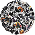 50PCS Halloween Black Graffiti Sticker Phone Decorate Laptop Pen Guitar Skateboard Happy Halloween Hot Item Decorative Sticker