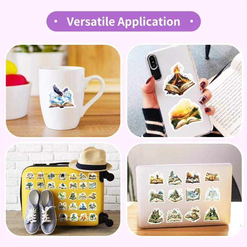 10/30/50PCS Kawaii Kapu Forest Sticky PVC Sticker Aesthetic Stationery DIY Decoration Scrapbooking School Supplies for Kids