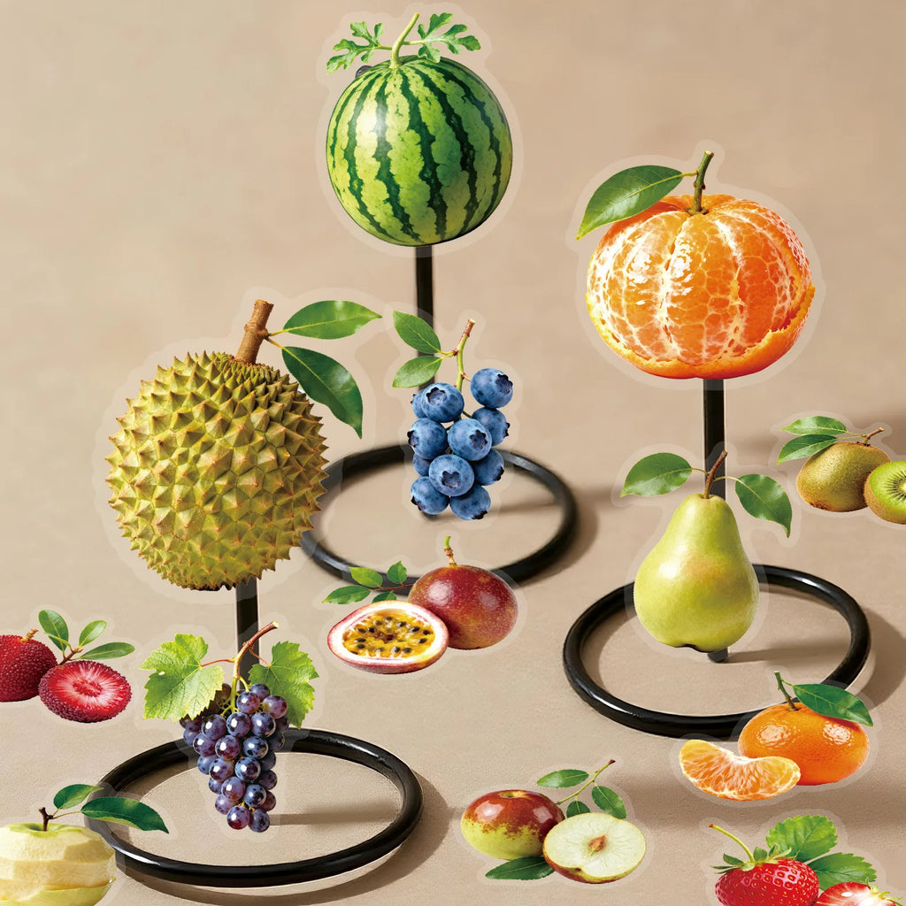 56/112PCS Various Realistic Fruit Transparent PET Stickers Stationery Decoration DIY Handmade Stationery Stickers