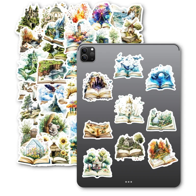 10/30/50PCS Kawaii Kapu Forest Sticky PVC Sticker Aesthetic Stationery DIY Decoration Scrapbooking School Supplies for Kids