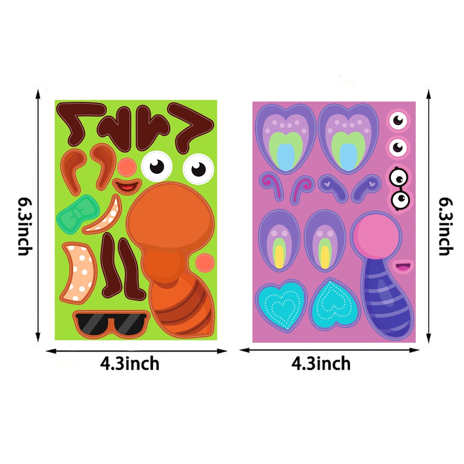 8PCS Insect Collage Stickers Nostalgia Laptop Coffee Retro Scrapbook Cartoon Phone Cool Car Luggage Exquisite Graffiti Decals