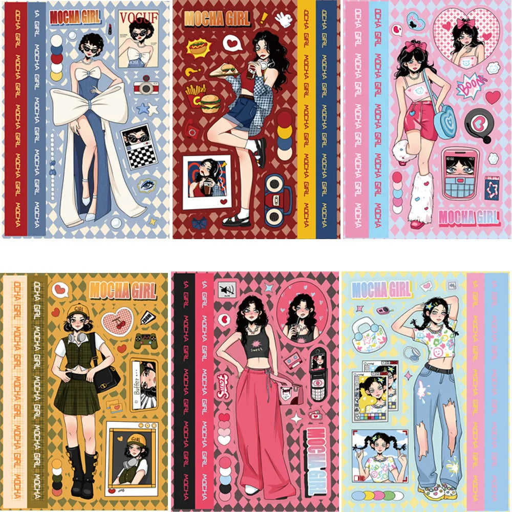 8/16PCS Korean Lolita Girl Gooka Character Stickers DIY Children's Reward Decorative Stationery Stickers
