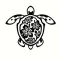1pc Creative Sea Turtle Car Sticker Vinyl Decals Self-adhesive Black And White Available