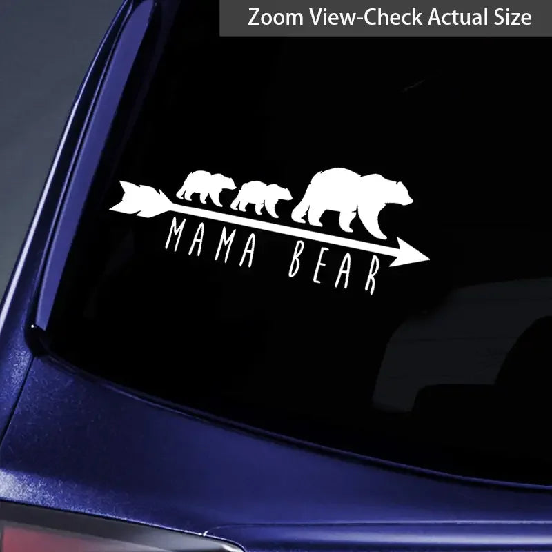 Mama Bear Silhouette Arrow Car Stickers For Laptop Water Bottle Motorcycle Vehicle Paint Window Wall Cup Toolbox Guitar Scooter