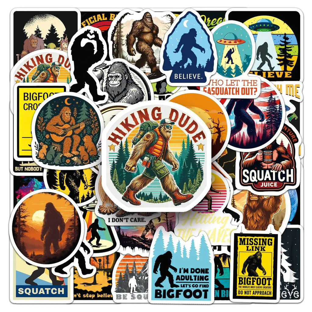 50-Pack Outdoor Wild Foot Stickers Waterproof Decorative Stickers for Computers Headsets Skateboards Office Learning Supplies