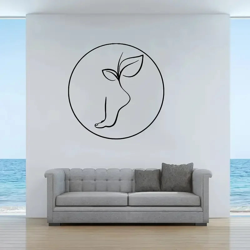1pc Contemporary Spa Massage Wall Decal - Pre-Pasted Vinyl Sticker for Facial Beauty Salon, Full Massage Parlor Design, Matte Fi
