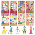 8/16/24PCS Cartoon Princess Dress up Stickers, Colorful Cartoon Funny DIY Stationery Boxes, Notebook Decoration Stickers