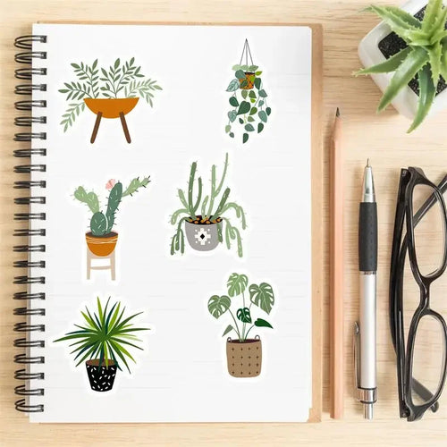 10/30/44PCS Cute Plants Sticker Aesthetic PVC Stationery Children's Sketchbook Sticky Diary Laptop Scrapbook Supplies for Kids