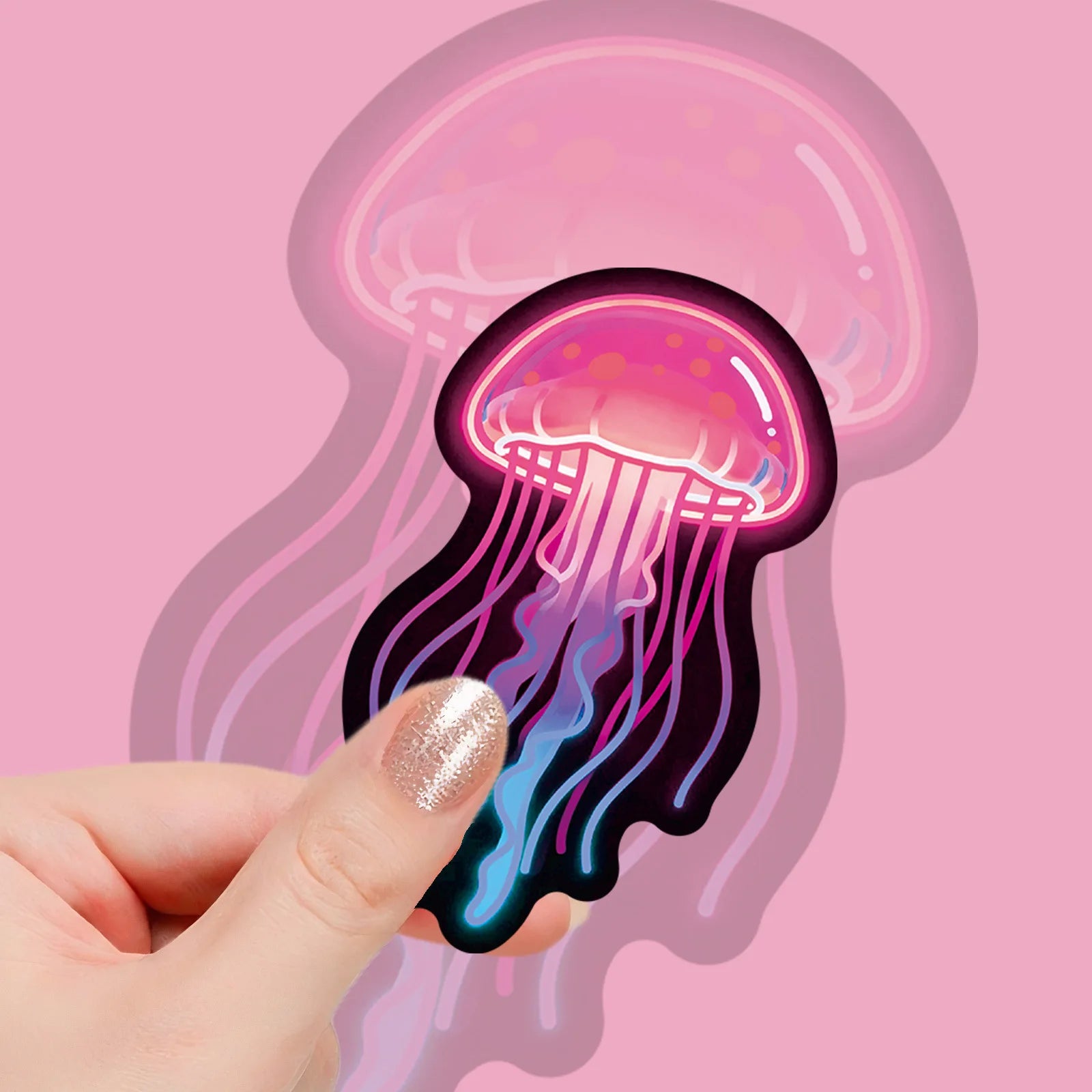 56/112 Pcs New Neon Animal Colorful Cartoon Doodle Stickers for Reward DIY Scrapbook Stationery Box Notebook Helmet Scooter