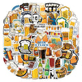 55/110PCS Funny Beer Personality Graffiti Sticker Car Luggage Water Cup Stationery Notebook Sticker