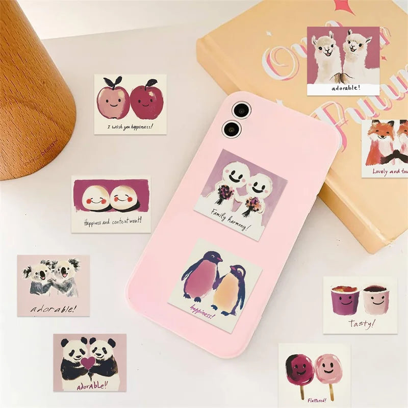 10/30/50PCS Cute Children's Drawing PVC Sticky Sticker Aesthetic DIY Decoration Scrapbooking School Stationery Supplies for Kids