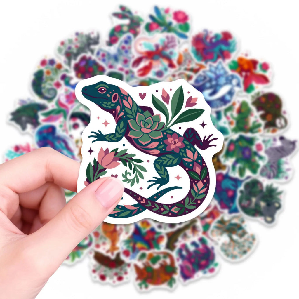 50/100 Pcs Ethnic HD Hand Painted Tropical Animal Stickers for Reward Stationery Box Phone Suitcase Cup Car Removable Decals