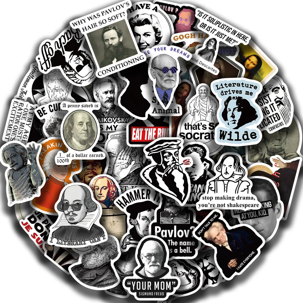 50 Funny Celebrity MEME Graffiti Stickers Decor Water Cup Phone Stickers Waterproof Notebook Children's Stationery Stickers