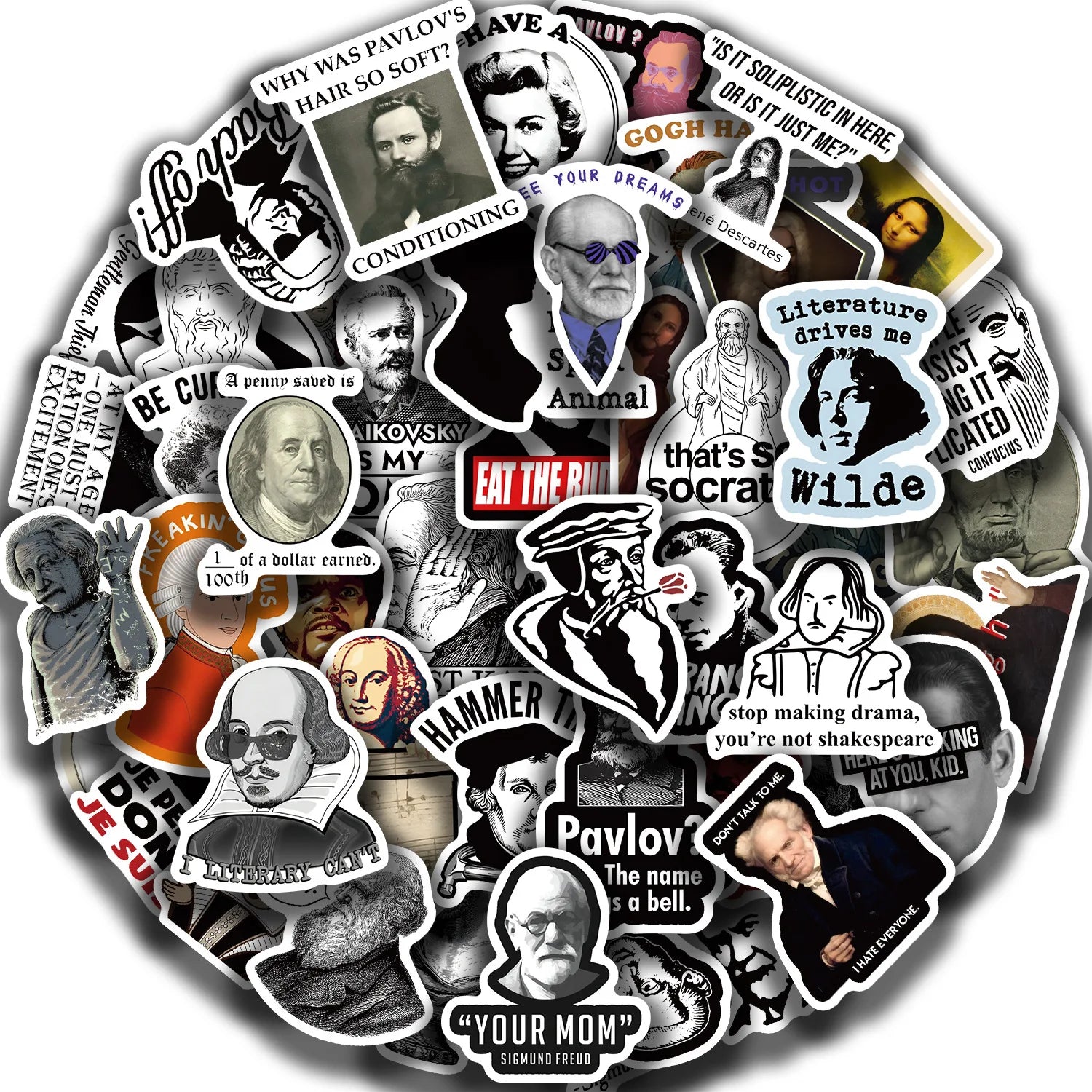 50 Funny Celebrity MEME Graffiti Stickers Decor Water Cup Phone Stickers Waterproof Notebook Children's Stationery Stickers