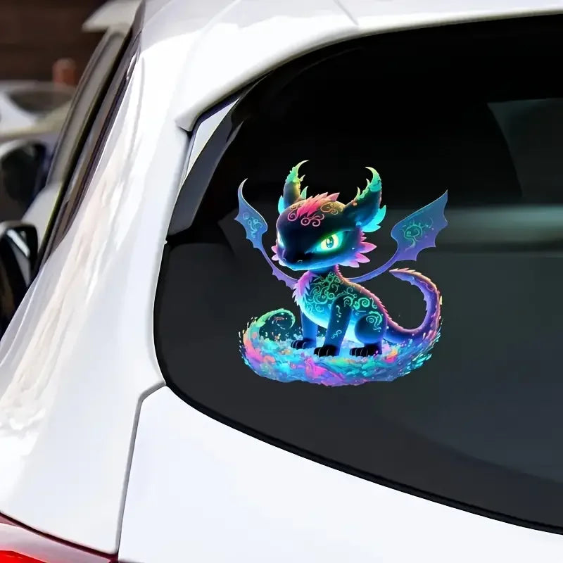Charming Colorful Dragon Vinyl Stickers - Waterproof & Scratch-Resistant for Motorcycles, Laptops, Cars | Perfect for Trucks, SU