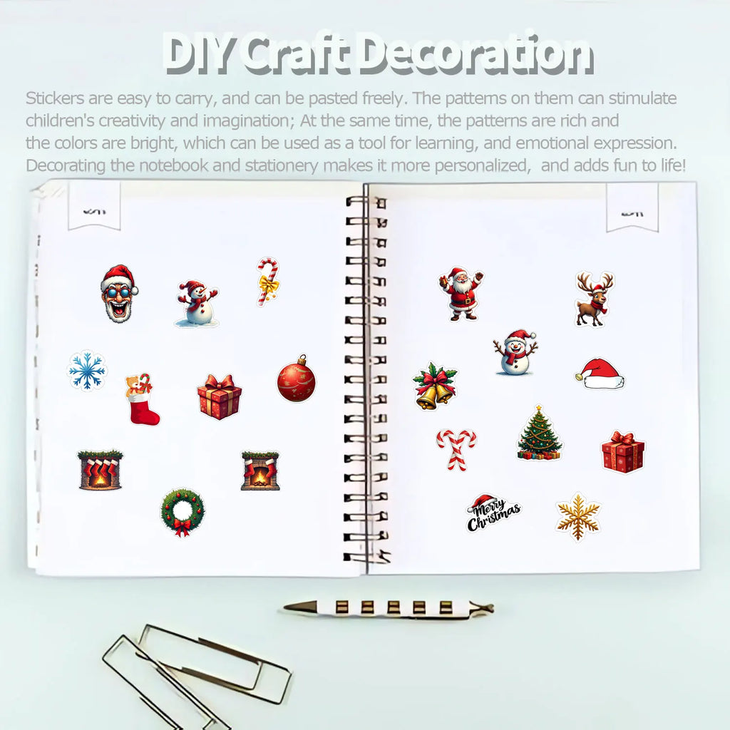 1Roll(500Pcs)10 Irregular Classic Christmas Stickers 2.5cm/1'' DlY Craft Decoration Festival Sealing Scrapbook Gift Labels