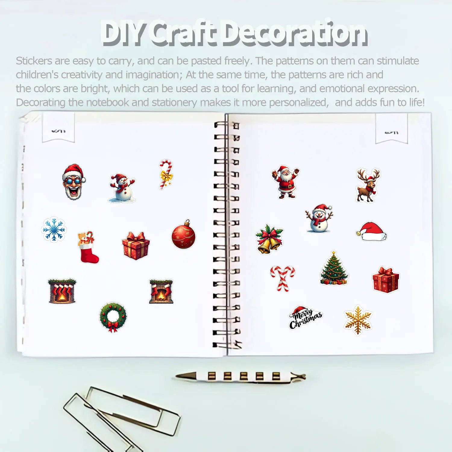 1Roll(500Pcs)10 Irregular Classic Christmas Stickers 2.5cm/1'' DlY Craft Decoration Festival Sealing Scrapbook Gift Labels